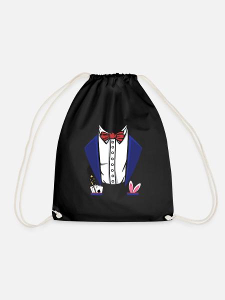 Magician Costume Magic Magic Tricks Gift Magician - Drawstring Bag - black
