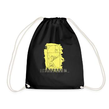 Fibonacci Folge Goldener Schnitt Kunst Mathe - Turnbeutel - Schwarz - Vorne