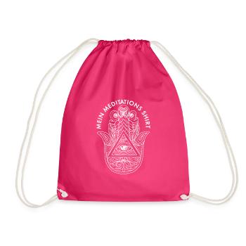 Hamsa Eye Talisman Fluchschutz Yoga Hindu - Turnbeutel - Fuchsia - Vorne