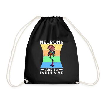 Gehirn Arzt Neurologie Anatomie Neurochirurg - Turnbeutel - Schwarz - Vorne
