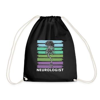 Neurochirurg Facharzt Neurologie Medizin Arzt - Turnbeutel - Schwarz - Vorne