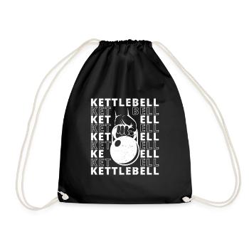 Barbell Hantel Kettlebell Gym Sport Muskeln - Turnbeutel - Schwarz - Vorne