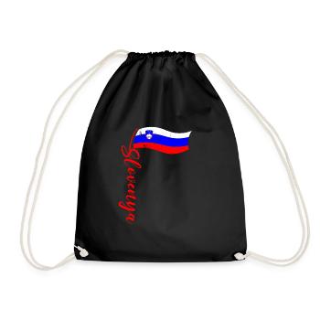 Slovenija Herkunft Slowenische Flagge Balkan - Turnbeutel - Schwarz - Vorne