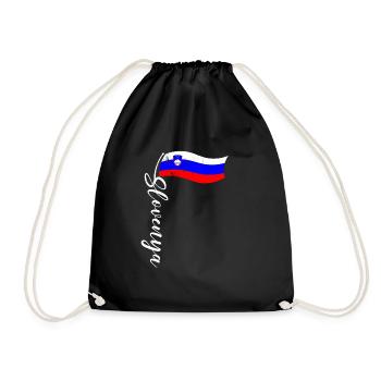 Slovenija Herkunft Slowenische Flagge Balkan - Turnbeutel - Schwarz - Vorne
