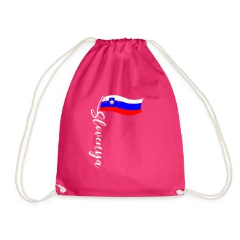 Slovenija Herkunft Slowenische Flagge Balkan - Turnbeutel - Fuchsia - Vorne