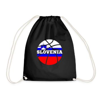Slowenien Balkanland Slovenija Flagge Reise - Turnbeutel - Schwarz - Vorne
