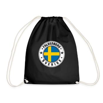 Schweden Schwedisch Sverige Urlaub Wikinger Volk - Turnbeutel - Schwarz - Vorne