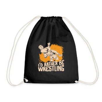 Freistilringen Wrestler Wrestling Ringen Suplex - Turnbeutel - Schwarz - Vorne