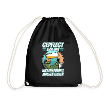 Well-groomed to have a kidney irrigation - Drawstring Bag - black - Front