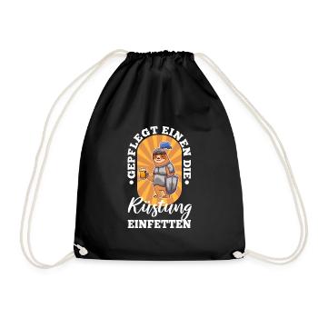 Well-groomed to the armor - Drawstring Bag - black - Front