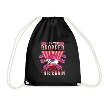 Hé, tu as laissé tomber ce cerveau - Sac de sport léger - noir - Devant