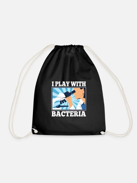 I play with bacteria - Turnbeutel - Schwarz
