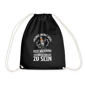 Personne ne vous oblige à être sobre ce week-end - Sac de sport léger - noir - Devant