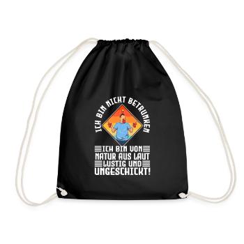 I'm not drunk, nature loud, funny and - Drawstring Bag - black - Front