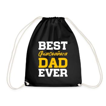 best quinceanera dad ever Design for a father - Drawstring Bag - black - Front