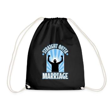 Straight Outta Marriage - Turnbeutel - Schwarz - Vorne