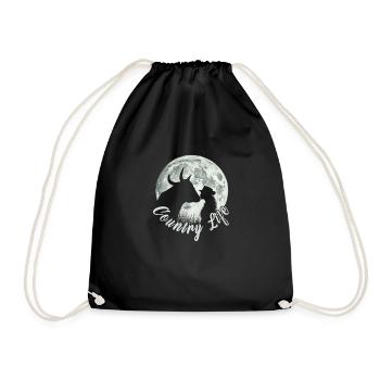 Amour des animaux Ferme Fermier Femme du fermier Vie à la ferme - Sac de sport léger - noir - Devant