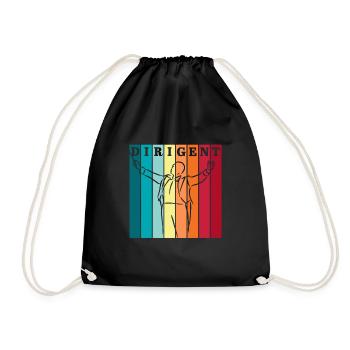 Conductor Characteristics Conductor Music Teacher - Drawstring Bag - black - Front