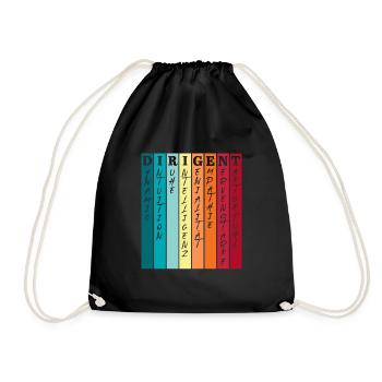 Conductor Characteristics Conductor Music Teacher - Drawstring Bag - black - Front