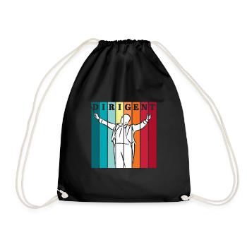 Conductor Characteristics Conductor Music Teacher - Drawstring Bag - black - Front