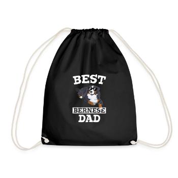 Dog Dad Dog Saying Master Bernese Mountain Dog - Drawstring Bag - black - Front
