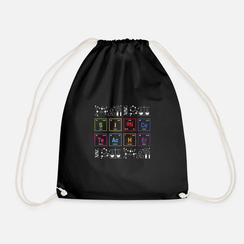 Chemist Periodic Table Science Nerd Physics Chemistry - Drawstring Bag - black