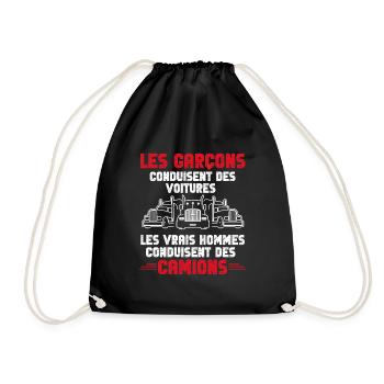 Vrai homme camionneur - Sac de sport léger - noir - Devant