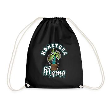 Monstera Mama - Drawstring Bag - black - Front
