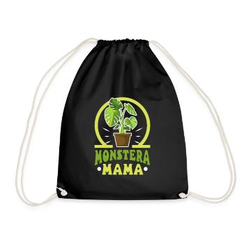 Monstera Mama - Sac de sport léger - noir - Devant