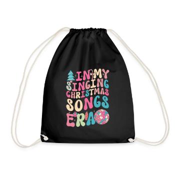 Weihnachten Xmas In My Singing Christmas Songs Era - Drawstring Bag - black - Front