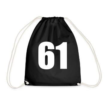 61 - Drawstring Bag - black - Front