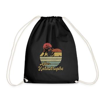 Alter Katastrophe Retro Vintage Style - Turnbeutel - Schwarz - Vorne