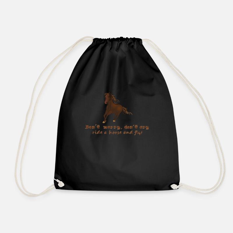 Ride a horse and fly - Turnbeutel - Schwarz