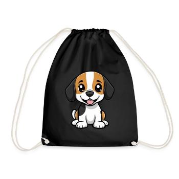 Beagle Chien Mignon - Sac de sport léger - noir - Devant