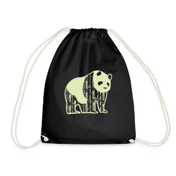 Panda animal welfare - Drawstring Bag - black - Front
