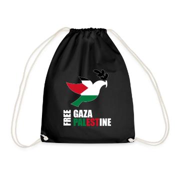 Free gaza Palestine - Drawstring Bag - black - Front