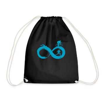 Triathlon Swim Bike Run - Drawstring Bag - black - Front