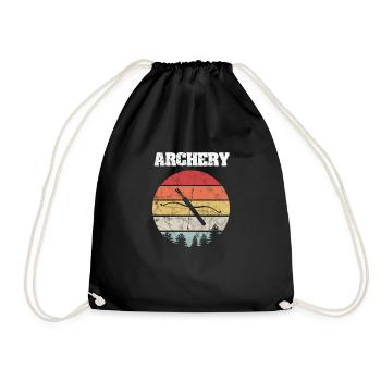 Cadeau de carquois de flèche de tir à l'arc vintage rétro - Sac de sport léger - noir - Devant