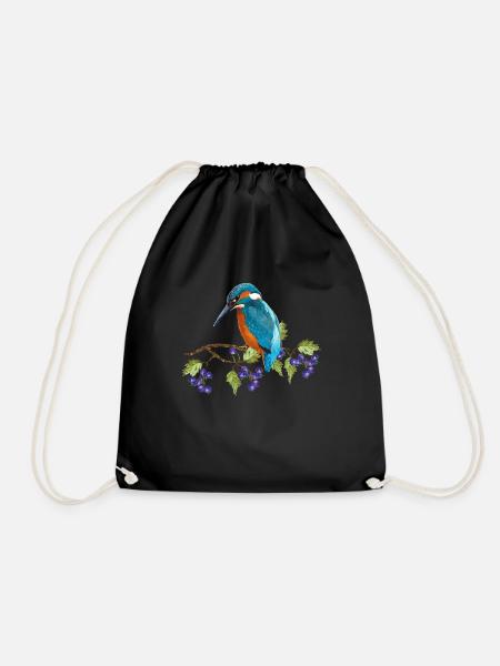 Colorful bird - Drawstring Bag - black