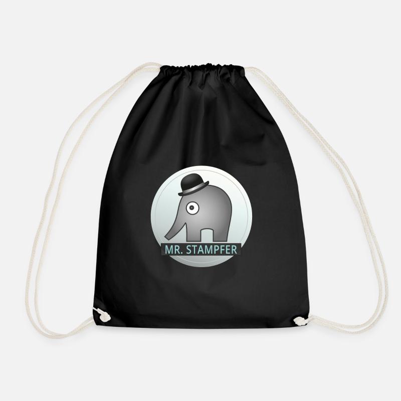 Mr. Stampfer Elefant - Turnbeutel - Schwarz