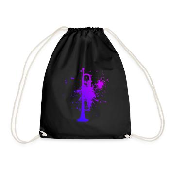 Jazz Trumpet Trumpet Trumpeter Trumpet - Drawstring Bag - black - Front