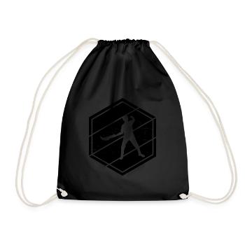 Ladies Basque Pelota Pelota vasca Pelota Jai Alai - Drawstring Bag - black - Front