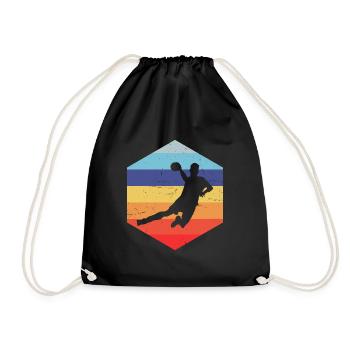 Handballspieler Handballspielen Handballer - Turnbeutel - Schwarz - Vorne