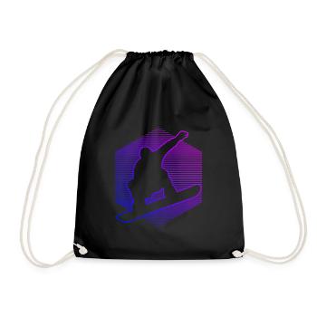 Snowboard Femme Snowboard Homme Snowboarder Snowboard - Sac de sport léger - noir - Devant