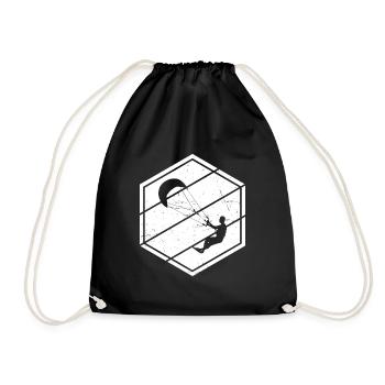 Kitesurf Kiting Femmes Kitesurfing Kitesurfer - Sac de sport léger - noir - Devant