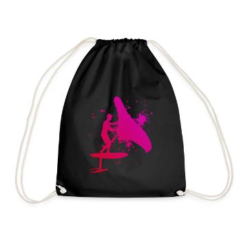 Wingfoil hommes Wingfoil femmes wingsurf - Sac de sport léger - noir - Devant