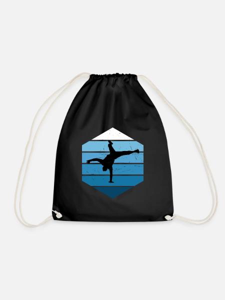 Break Dance Herren Damen Breakdance Hip Hop - Turnbeutel - Schwarz