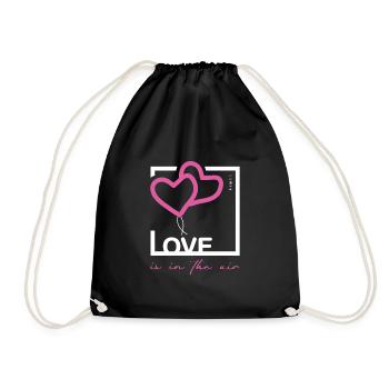 Love is in the air farbig - Turnbeutel - Schwarz - Vorne