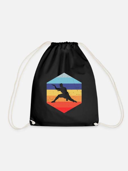 Damen Kampfsport Kungfu Wushu Kung Fu Herren - Turnbeutel - Schwarz