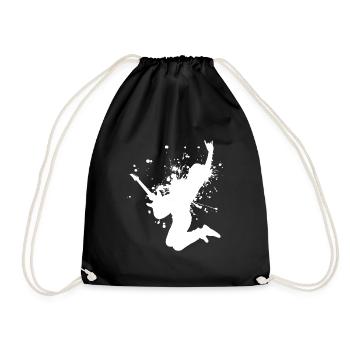 Guitar player electronic guitar Guitar - Drawstring Bag - black - Front